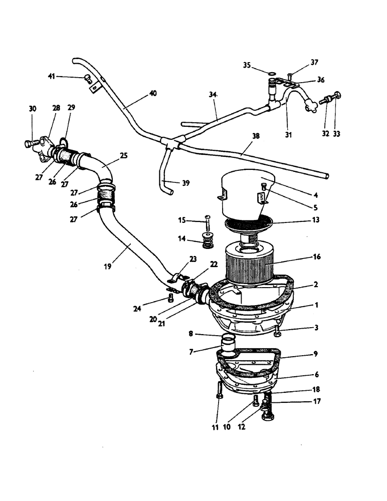 Схема запчастей Case IH 1210 - (E06) - SELECTAMATIC HYD SYS, OIL FILTER & LOW-PRESSURE PIPES, 1210 & 1212 TRACTORS, S/N 730828 & AFTER (07) - HYDRAULIC SYSTEM