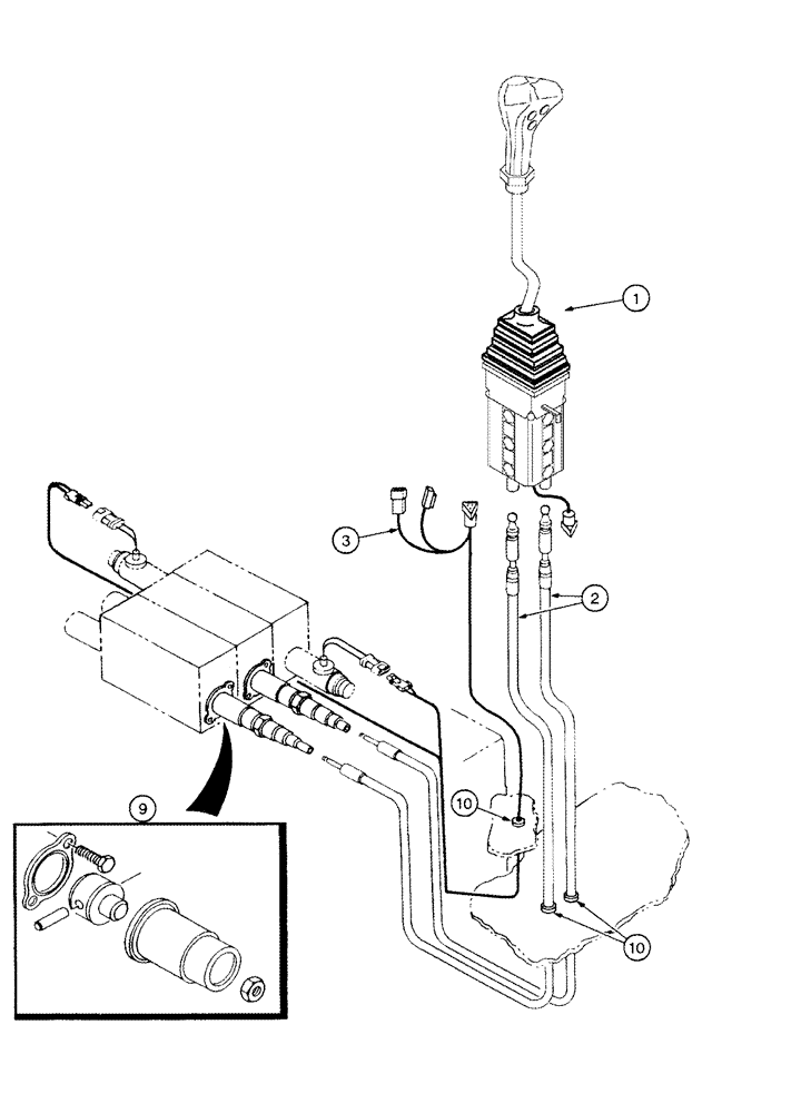 Схема запчастей Case IH L555 - (08-22) - HYDRAULIC CONTROLS MOUNTING 3 FUNCTION MX80C - MX100C (08) - HYDRAULICS