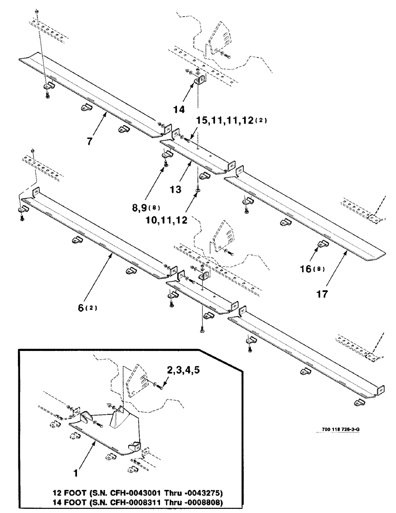 Схема запчастей Case IH 8370 - (7-10) - WEAR PLATE ASSEMBLIES (09) - CHASSIS