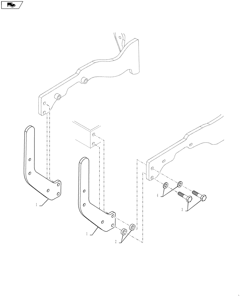Схема запчастей Case IH L550 - (82.100.15) - GRILLE GUARD, FARMALL/JX (82) - FRONT LOADER & BUCKET