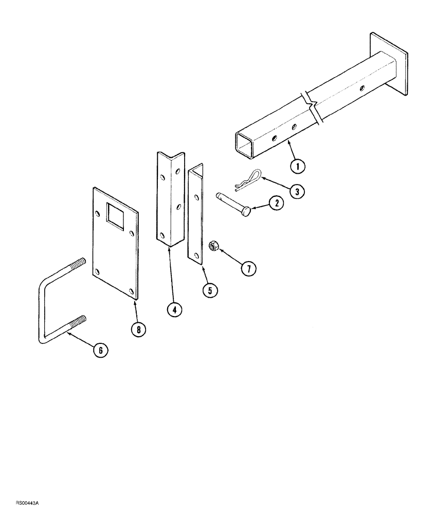 Схема запчастей Case IH 1830 - (09-044) - STORAGE STAND No Description