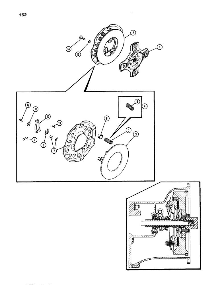 Схема запчастей Case IH 770 - (152) - CLUTCH, MECHANICAL SHIFT (06) - POWER TRAIN
