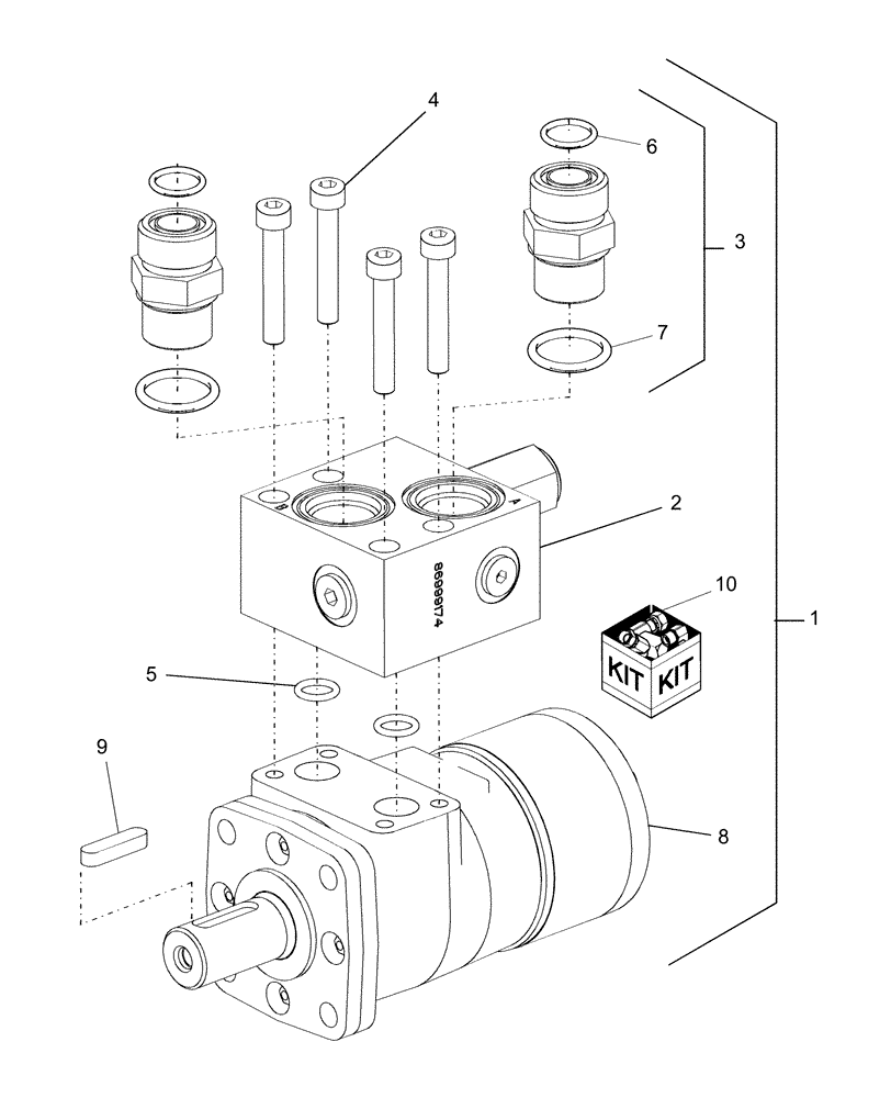 Схема запчастей Case IH AFX8010 - (B.50.A.58.01[1]) - MOTOR, DUSTSCREEN B - Power Production