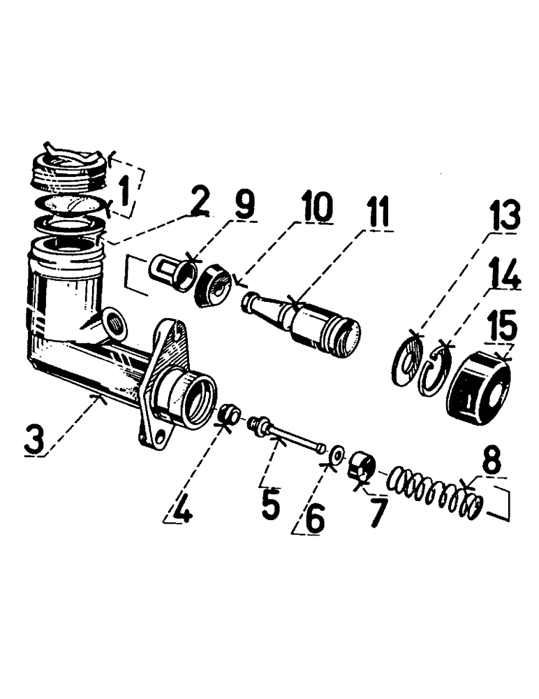 Схема запчастей Case IH 7700 - (B01-60) - HYDRAULICS, CYLINDER, BRAKE MASTER CYLINDER Hydraulic Components & Circuits