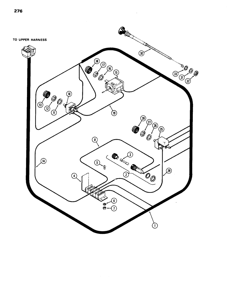Схема запчастей Case IH 1070 - (276) - CAB, INSTRUMENT PANEL, CONTROLS & WIRING, W/AIR CONDITIONER, BETTENDORF (09) - CHASSIS/ATTACHMENTS