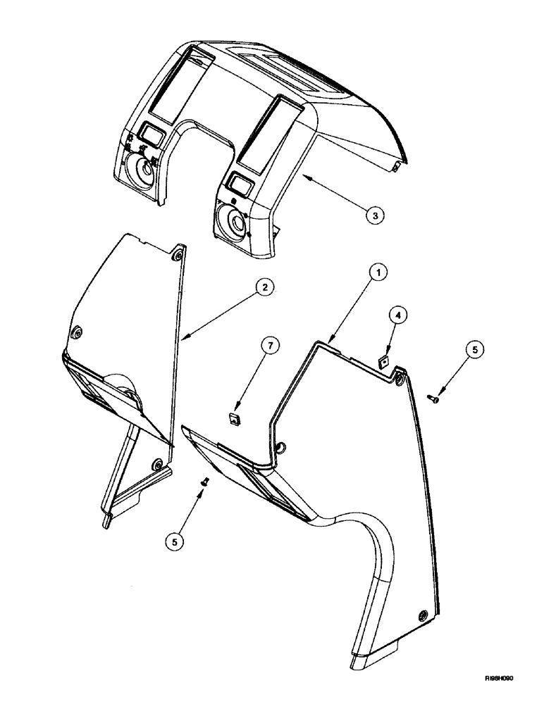 Схема запчастей Case IH MX240 - (9-062) - CAB, INSTRUMENT PANEL (09) - CHASSIS/ATTACHMENTS