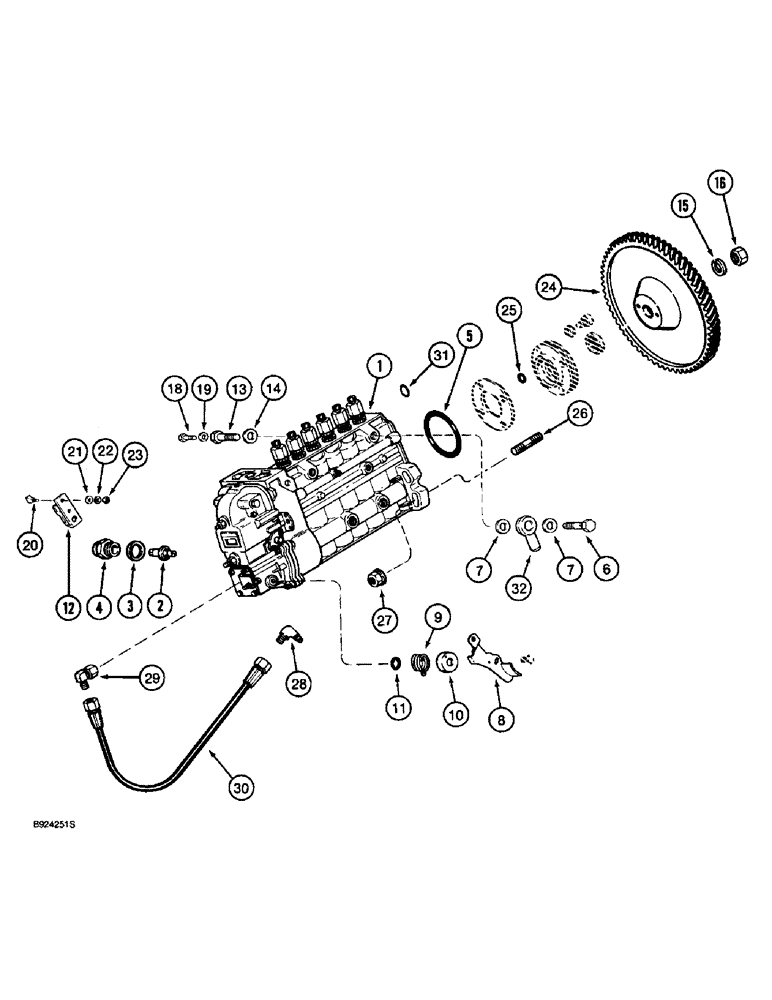 Схема запчастей Case IH 1670 - (3-06) - FUEL INJECTION PUMP AND DRIVE, 6TA-830 ENGINE (02) - FUEL SYSTEM