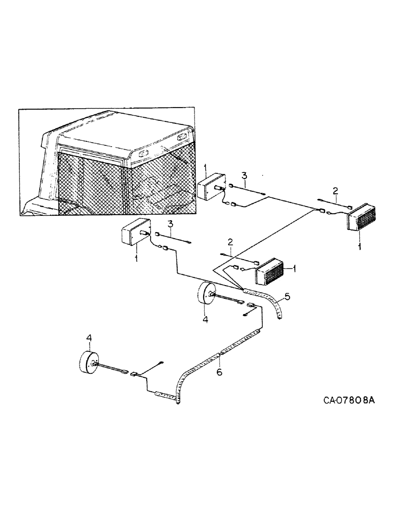 Схема запчастей Case IH 5488 - (08-17) - ELECTRICAL, TRACTOR SAFETY LIGHTS AND CONNECTIONS (06) - ELECTRICAL