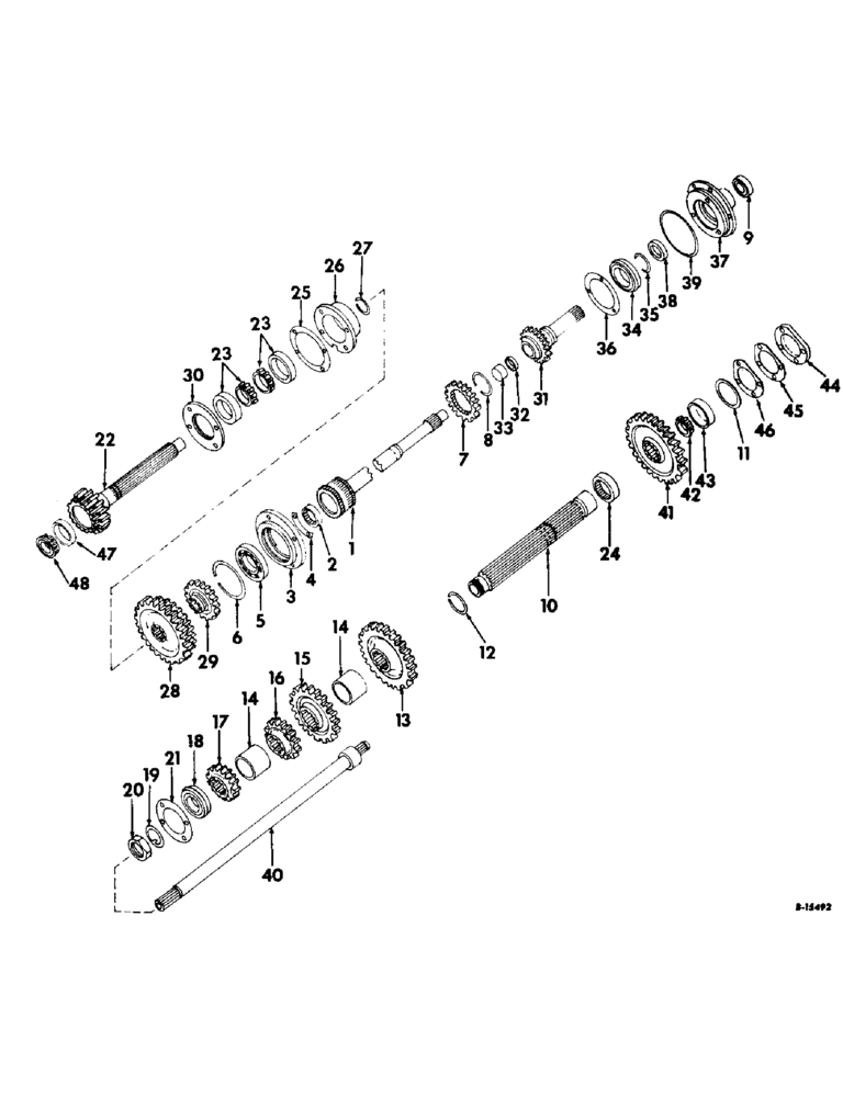 Схема запчастей Case IH 4156 - (B-03) - POWER TRAIN, SPEED TRANSMISSION, IN CLUTCH HOUSING (03) - POWER TRAIN
