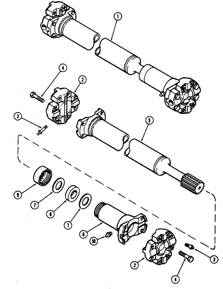 Схема запчастей Case IH 2470 - (292) - PTO DRIVE SHAFT ASSEMBLY (06) - POWER TRAIN