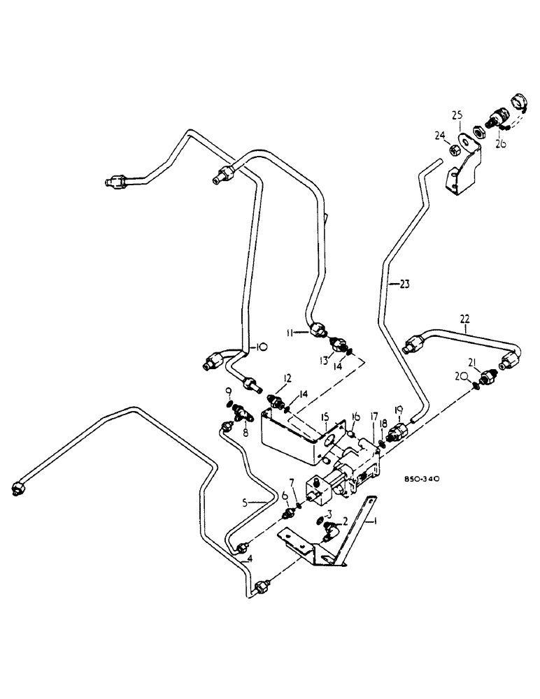 Схема запчастей Case IH 784 - (10-069) - HYDRAULIC TRAILER BRAKE, 784 (07) - HYDRAULICS