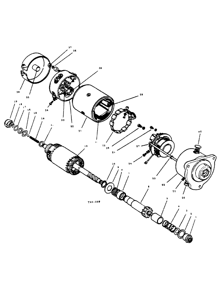 Схема запчастей Case IH 2350 - (6-62) - STARTER MOTOR, COLD STARTING ATTACHMENT (04) - ELECTRICAL SYSTEMS