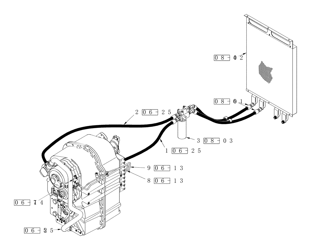 Схема запчастей Case IH STEIGER 335 - (01A-02) - HYDRAULICS - POWER SHIFT TRANSMISSION AND PTO CLUTCH LUBE WITHOUT ACCUSTEER (00) - PICTORIAL INDEX