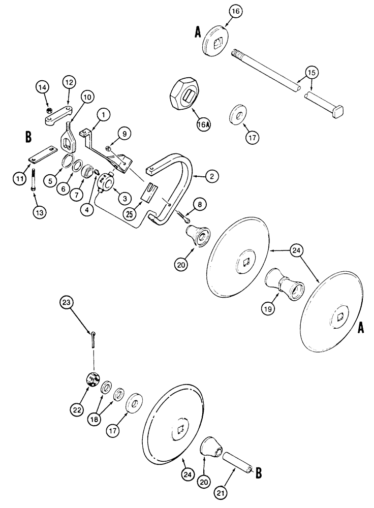 Схема запчастей Case IH 6800 - (9-14) - CUSHION DISK GANG, TRUNNION MOUNTED BEARING (09) - CHASSIS/ATTACHMENTS