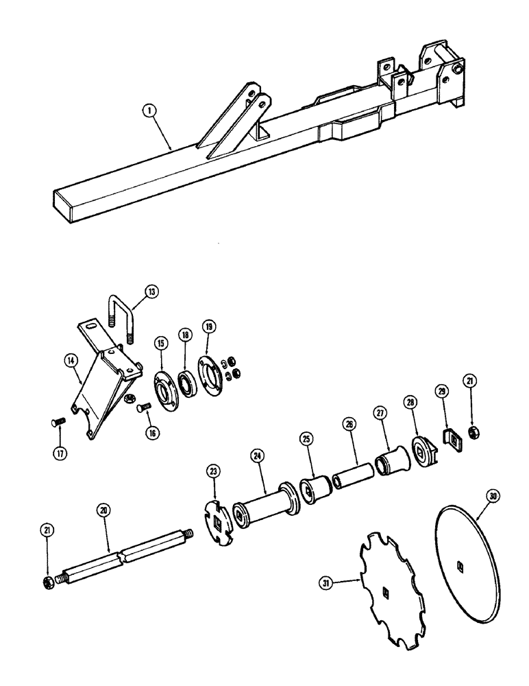 Схема запчастей Case IH F21H - (098[1]) - REAR LEFT GANG, 7 INCH SPACING, F21H 