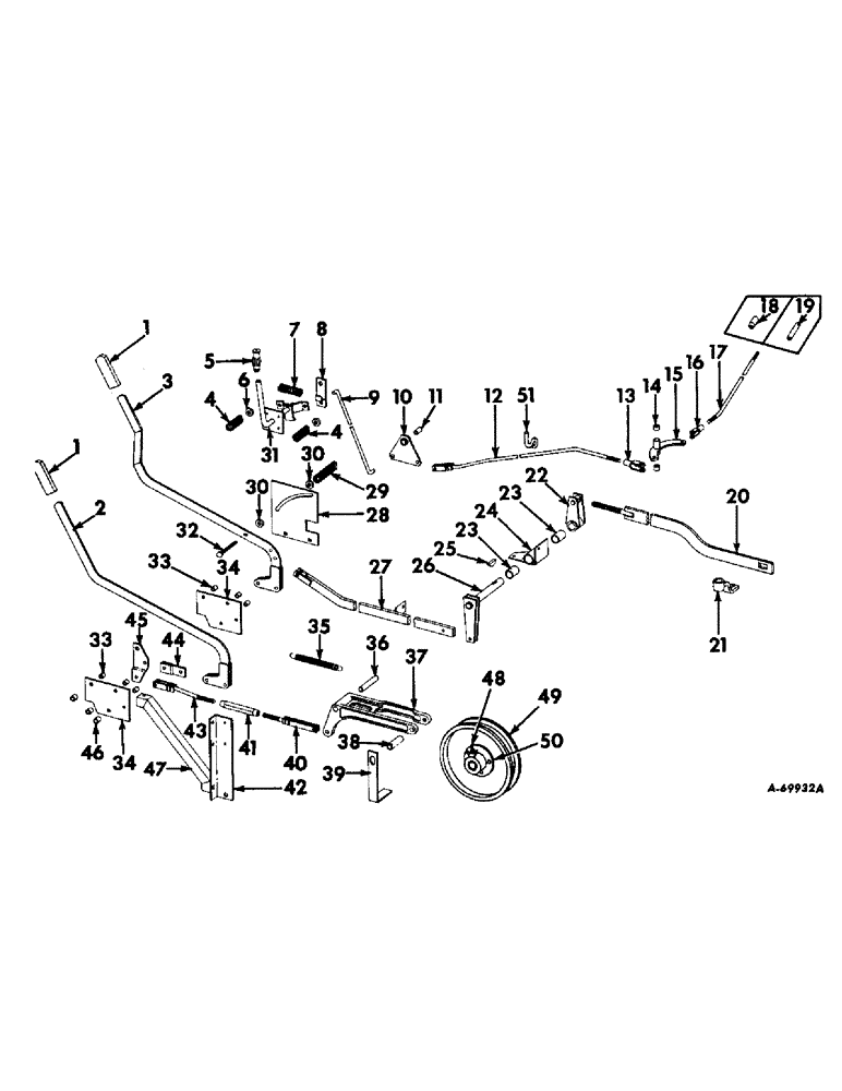 Схема запчастей Case IH 403 - (132) - SEPARATOR DRIVE CLUTCH AND THROTTLE CONTROLS, SERIAL NO. 7223 AND BELOW (72) - SEPARATION