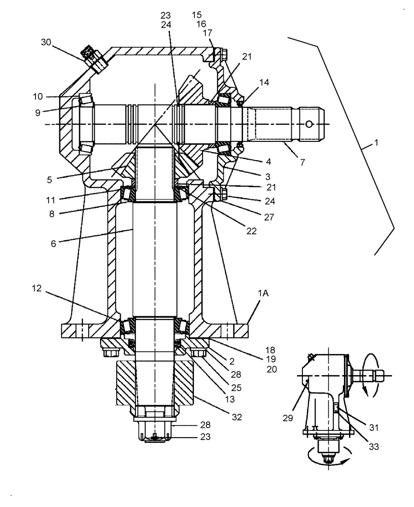 Схема запчастей Case IH 717721426 - (011) - GEARBOX 