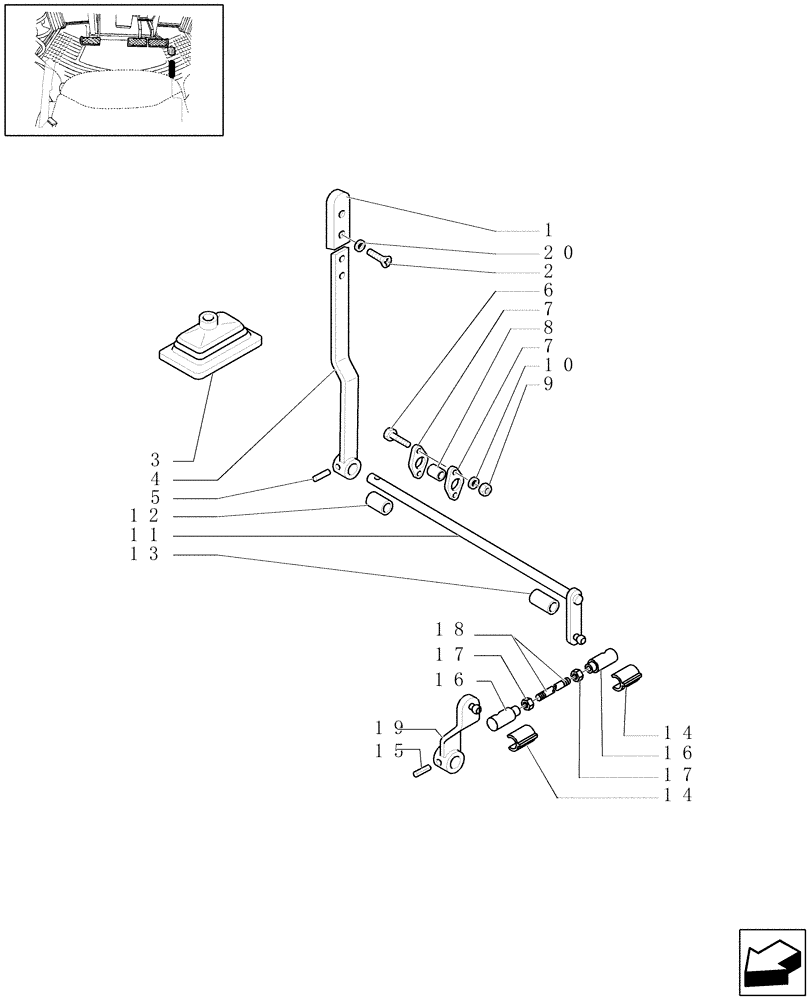 Схема запчастей Case IH JX1080U - (1.96.6/03) - (VAR.113-119-119/1) SYNCHRONIZED CREEPER AND REVERSER UNIT - CREEPER CONTROL (10) - OPERATORS PLATFORM/CAB