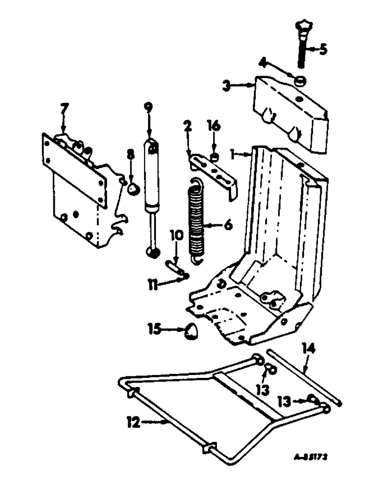 Схема запчастей Case IH 622 - (M-05) - SEAT, OPERATORS PLATFORM & MISC., OPERATORS SEAT SUSPENSION, (10) - OPERATORS PLATFORM