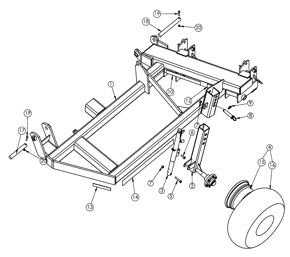 Схема запчастей Case IH 9300 - (39.100.02) - MAIN FRAME WING (09) - CHASSIS/ATTACHMENTS