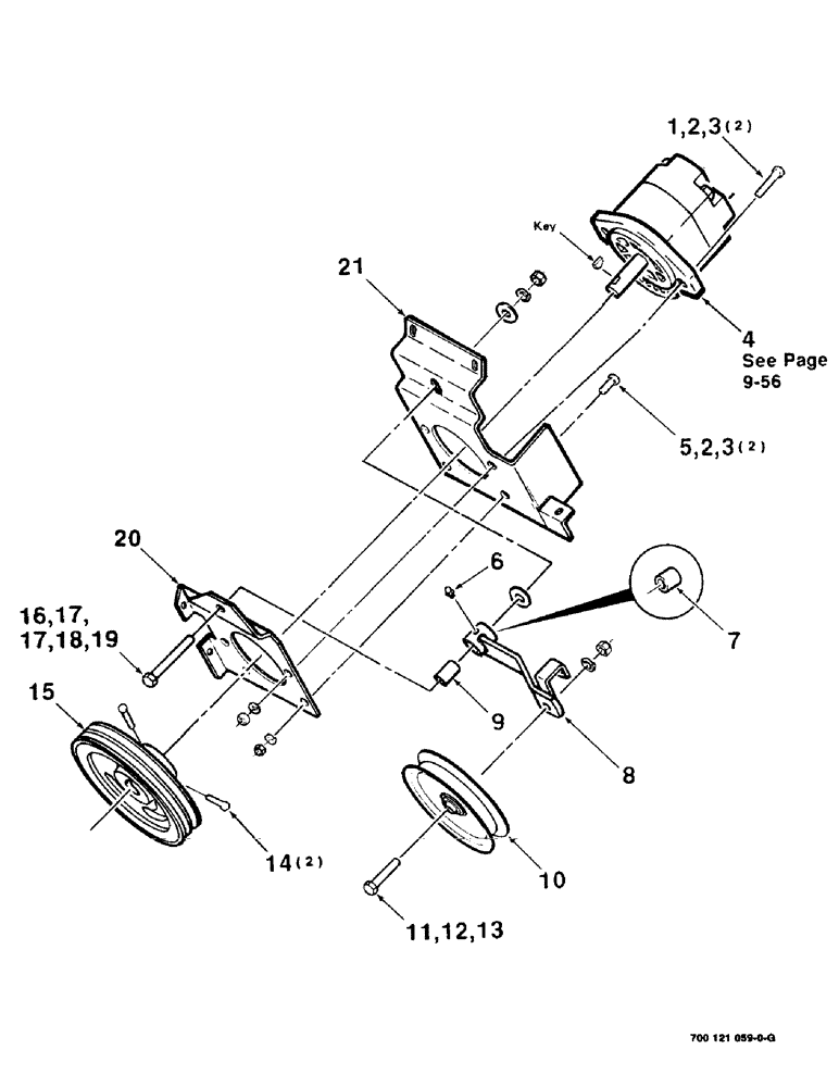 Схема запчастей Case IH 8545 - (9-54) - HYDRAULIC PUMP AND CLUTCH ASSEMBLY (GEAR PUMP) Decals & Attachments