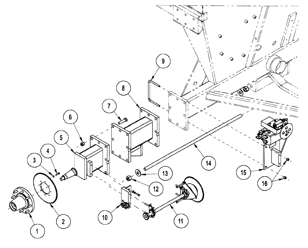 Схема запчастей Case IH CONCORD - (9C-18) - AXLE COMPONENTS FOR 2000/2300/3400/3503 AIR SYSTEMS 