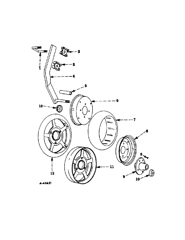 Схема запчастей Case IH 463 - (V-08) - GAUGE WHEELS 
