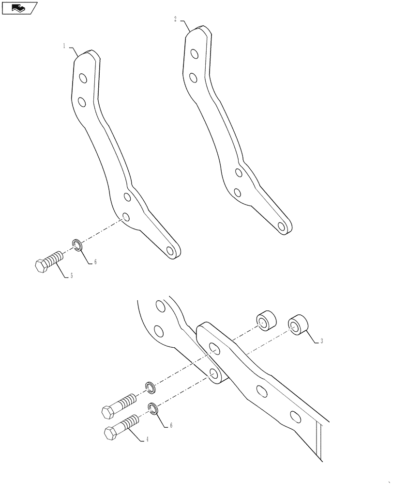 Схема запчастей Case IH L550 - (82.100.06) - SUBFRAME SET, FARMALL U - JXU (82) - FRONT LOADER & BUCKET