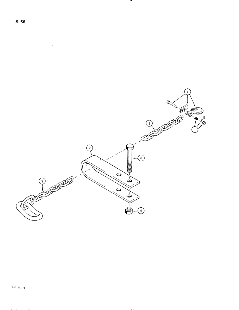 Схема запчастей Case IH 350 - (9-56) - SAFETY CHAIN (09) - CHASSIS/ATTACHMENTS