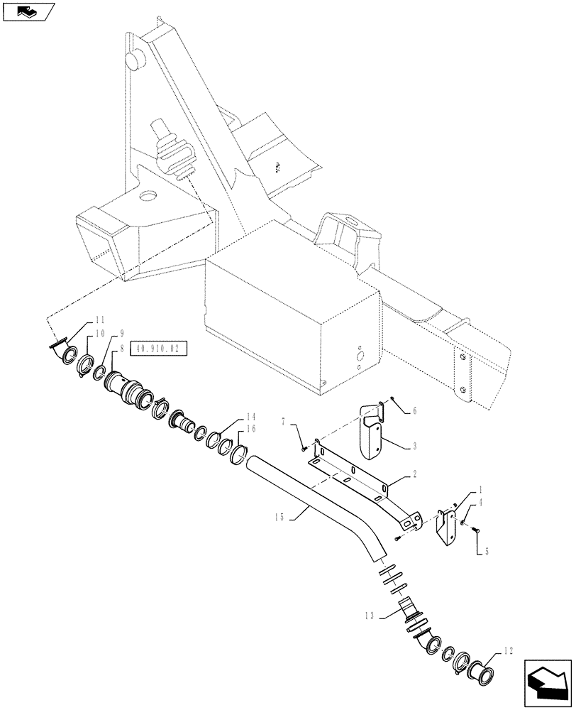 Схема запчастей Case IH 4430 - (40.910.01) - FLOWMETER PLUMBING, STANDARD FLOW (40 ) - PLUMBING