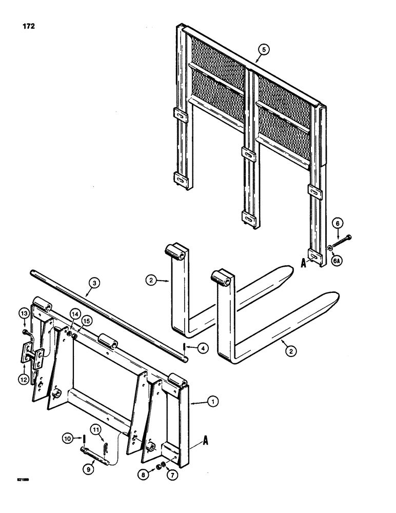 Схема запчастей Case IH 1835 - (172) - PALLET FORK AND BRICK GUARD (09) - CHASSIS/ATTACHMENTS