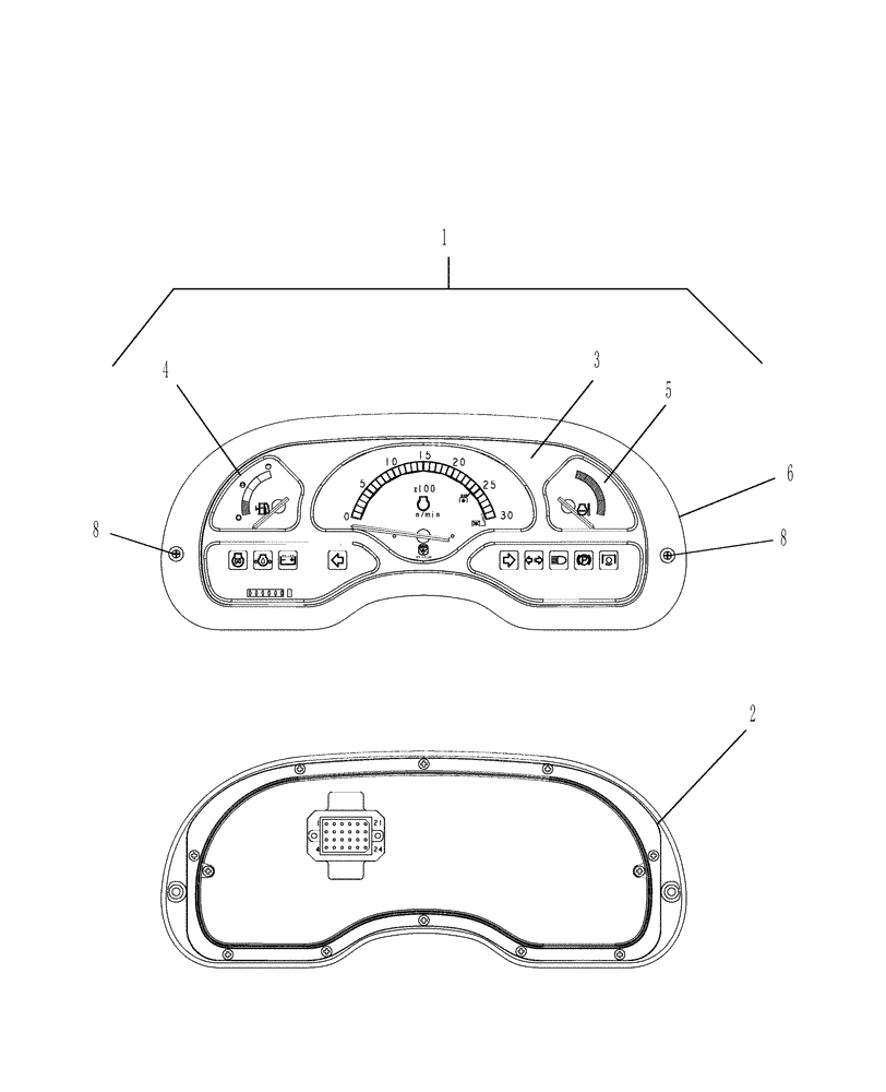 Схема запчастей Case IH DX24 - (06.02) - INSTRUMENT PANEL (06) - ELECTRICAL SYSTEMS