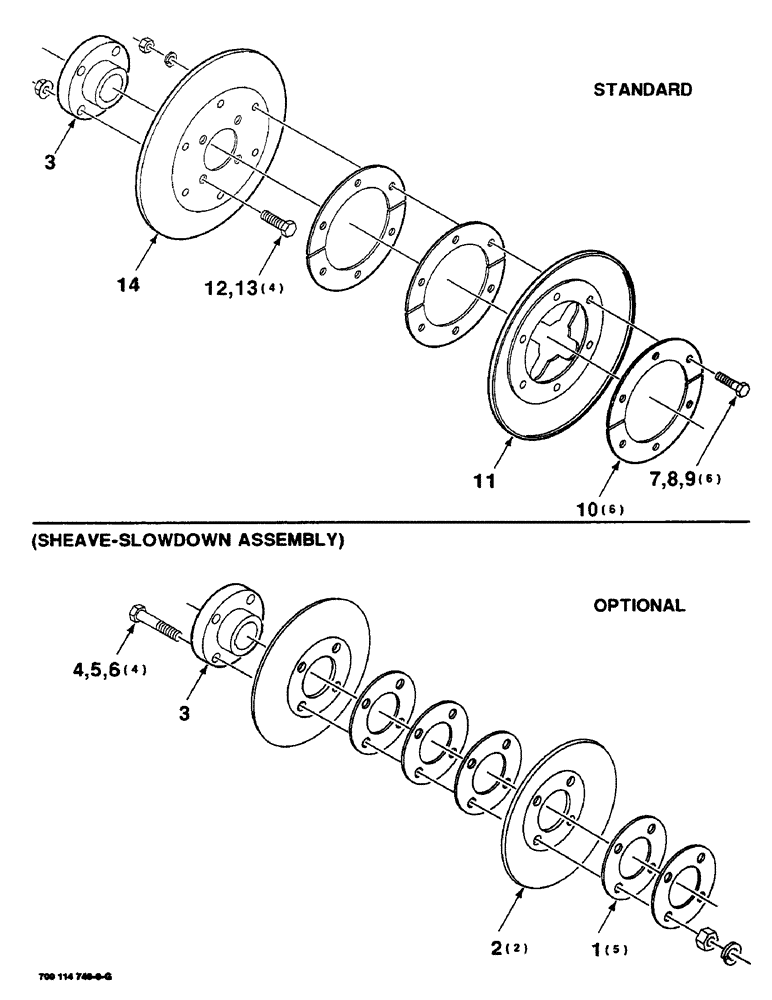 Схема запчастей Case IH SC416 - (2-08) - SHEAVE ASSEMBLIES, SHEAVE SLOWDOWN ASSEMBLY (09) - CHASSIS