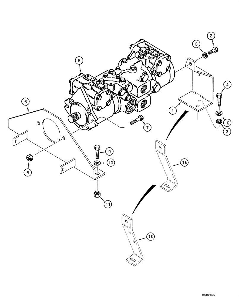 Схема запчастей Case IH 1845C - (06-12) - MOUNTING - PUMP, TANDEM (06) - POWER TRAIN