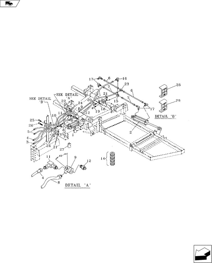 Схема запчастей Case IH 900 - (35.100.02) - HYDRAULICS (WITH DISC ATTACHMENT) (35) - HYDRAULIC SYSTEMS
