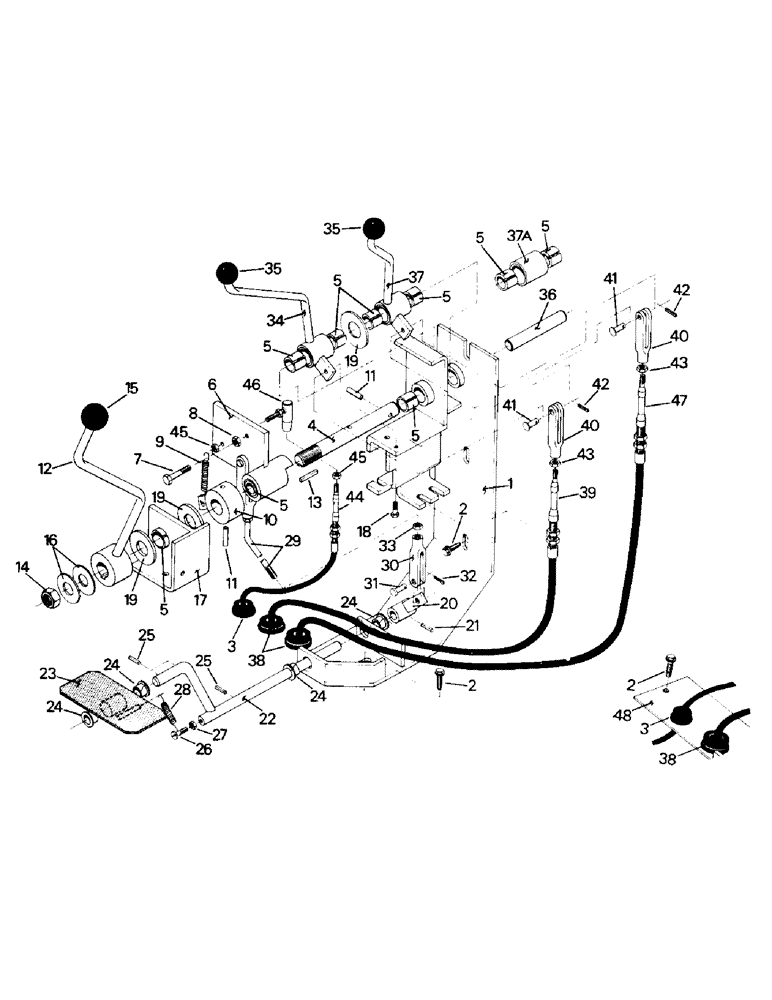 Схема запчастей Case IH ST325 - (01-32) - THROTTLE AND TWO SPEED CONTROLS, EARLY STYLE (10) - CAB