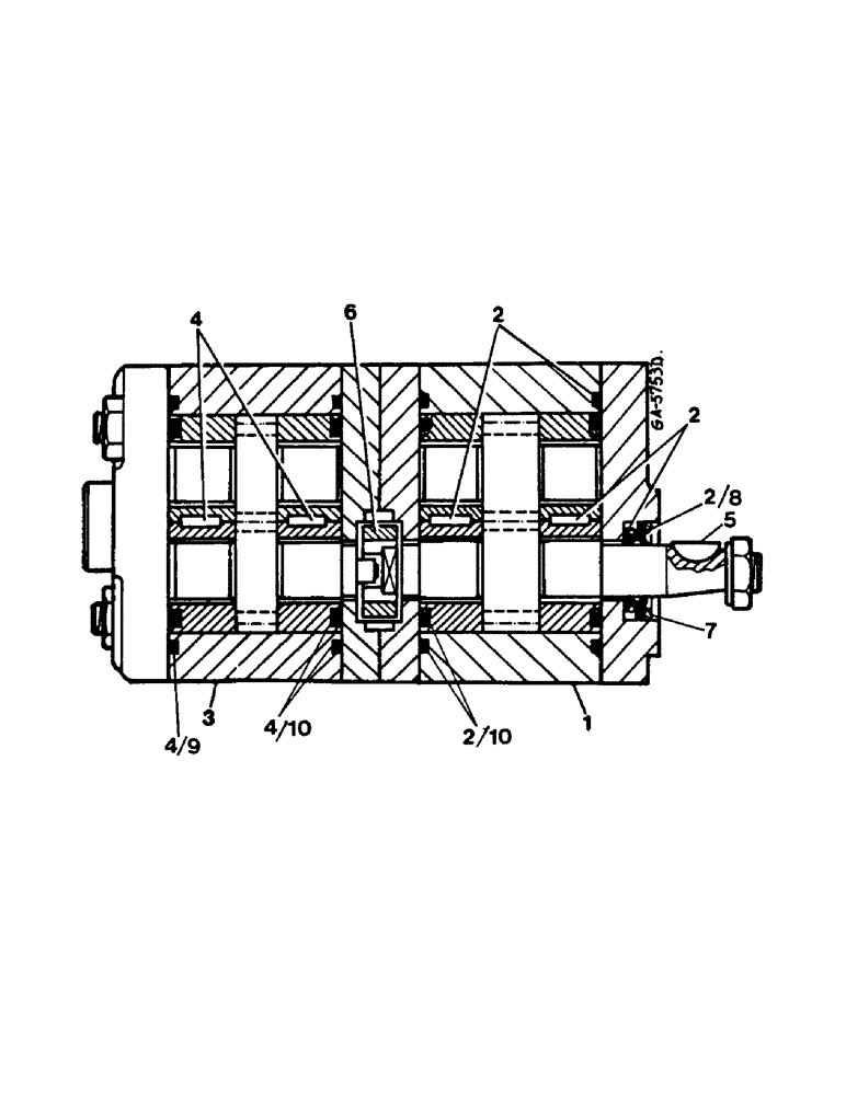 Схема запчастей Case IH 744 - (2G04) - TANDEM PUMP (07) - HYDRAULICS