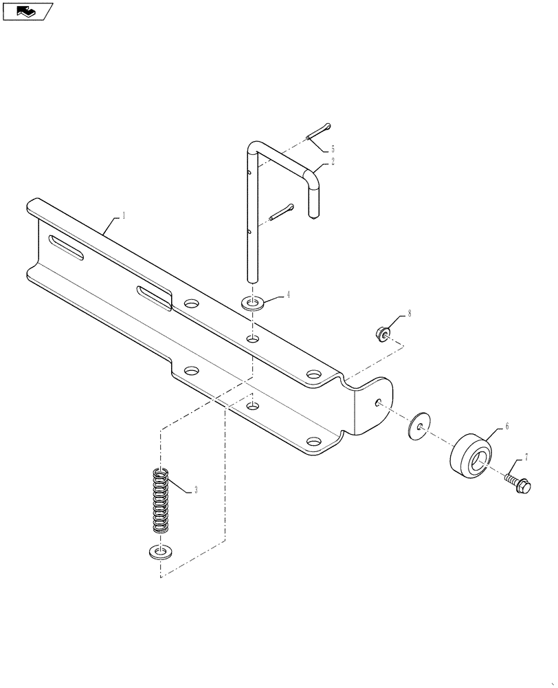 Схема запчастей Case IH 9230 - (90.404.15[03]) - BRKT, TRIM SUPPORT LHS (90) - PLATFORM, CAB, BODYWORK AND DECALS