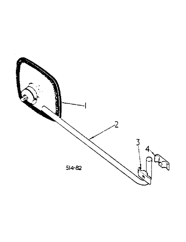 Схема запчастей Case IH 674 - (13-09) - WING MIRROR, TRACTORS WITH CAB, DOOR HINGE FITMENT (05) - SUPERSTRUCTURE
