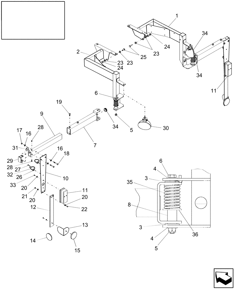 Схема запчастей Case IH AFX8010 - (A.40.A.85[6]) - WARNING LIGHTS, REAR - EU ONLY A - Distribution Systems