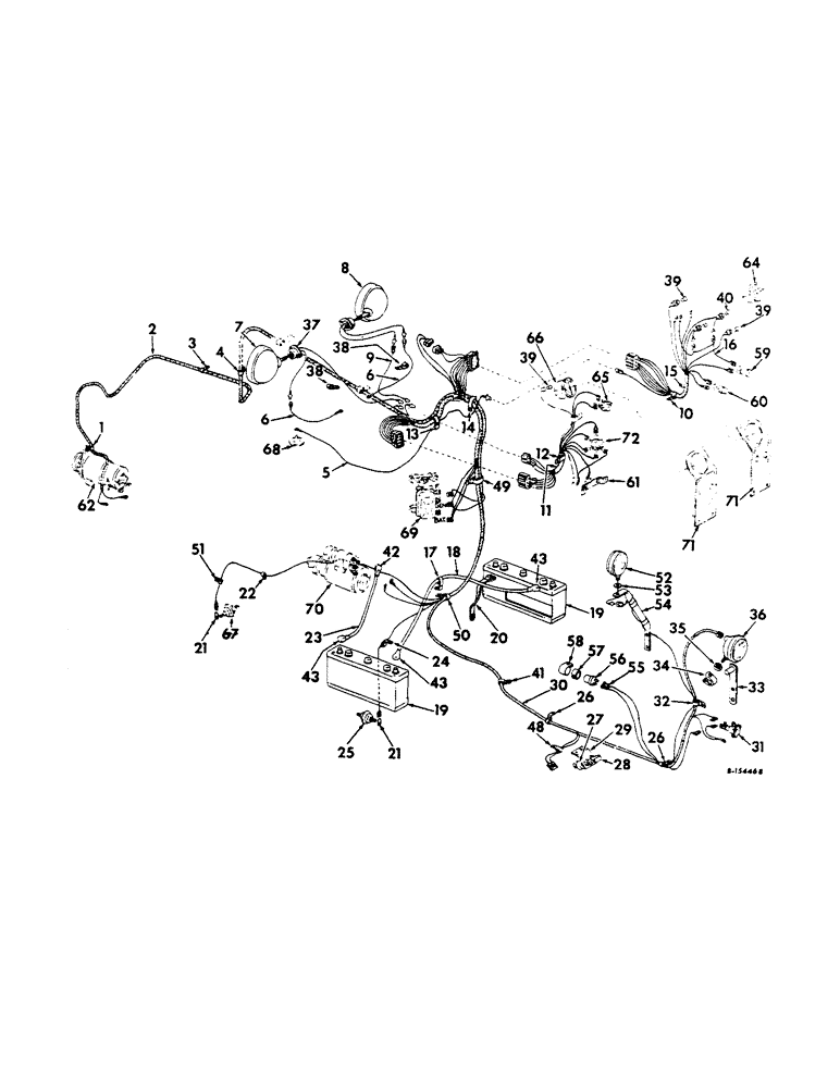 Схема запчастей Case IH 806 - (G-22) - ELECTRICAL SYSTEM, STARTING AND LIGHTING, FARMALL DIESEL ENGINE TRACTORS WITH GENERATOR (06) - ELECTRICAL SYSTEMS