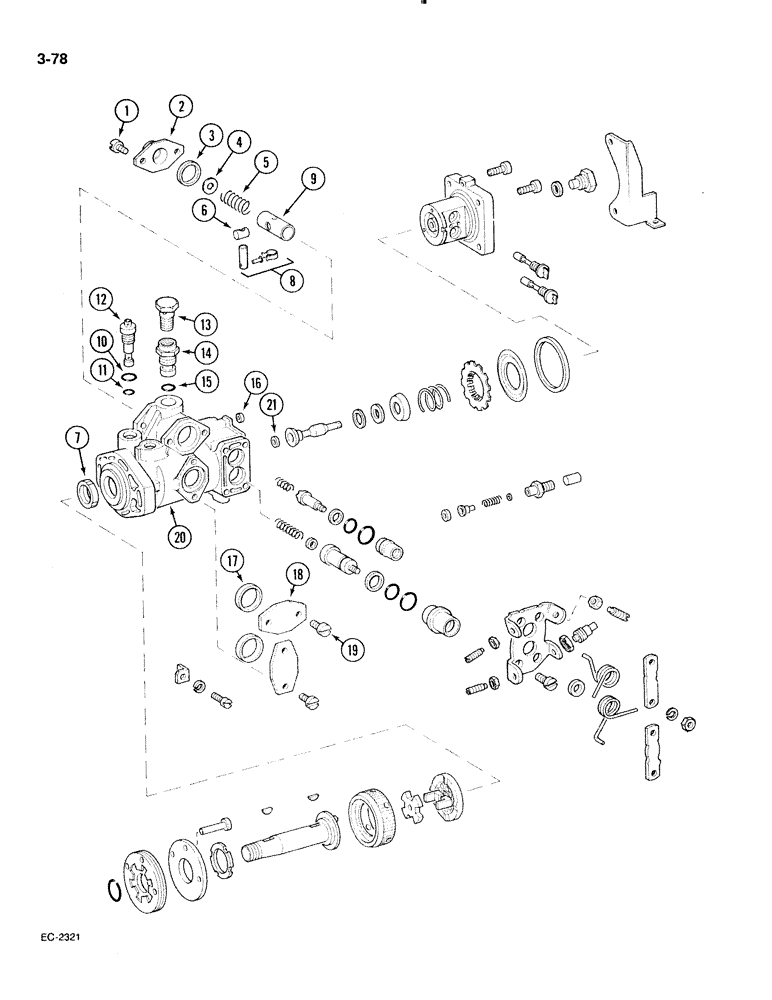 Схема запчастей Case IH 885 - (3-078) - FUEL INJECTION PUMP, V.A. (03) - FUEL SYSTEM