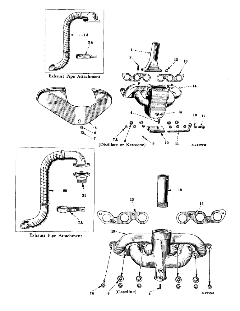 Схема запчастей Case IH SUPER-H - (036) - ENGINE, MANIFOLD AND EXHAUST PIPE (01) - ENGINE