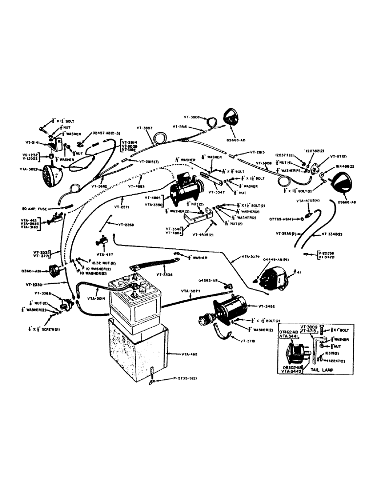 Схема запчастей Case IH VAI-SERIES - (038) - MAGNETO IGNITION, (INCLUDING ELECTRIC LIGHTING) (02) - ENGINE