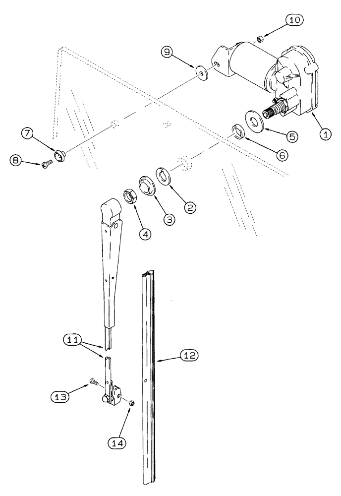 Схема запчастей Case IH 7210 - (4-048) - REAR WINDOW WIPER (04) - ELECTRICAL SYSTEMS