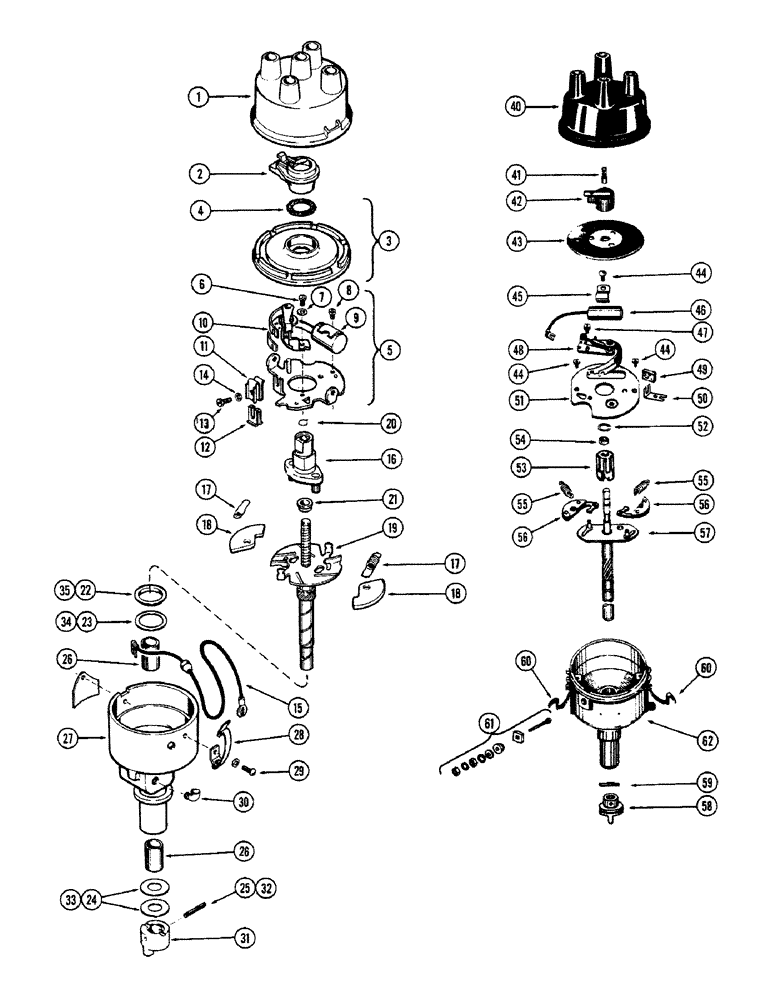 Схема запчастей Case IH 1010 - (426) - A24507 DISTRIBUTOR, 284 SPARK IGNITION ENGINE (10) - ENGINE