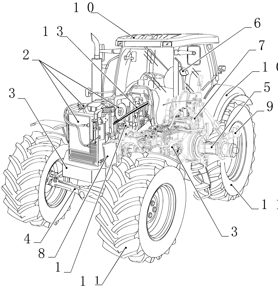 Схема запчастей Case IH PUMA 155 - (MAIN) - MAIN SECTIONS (00) - GENERAL