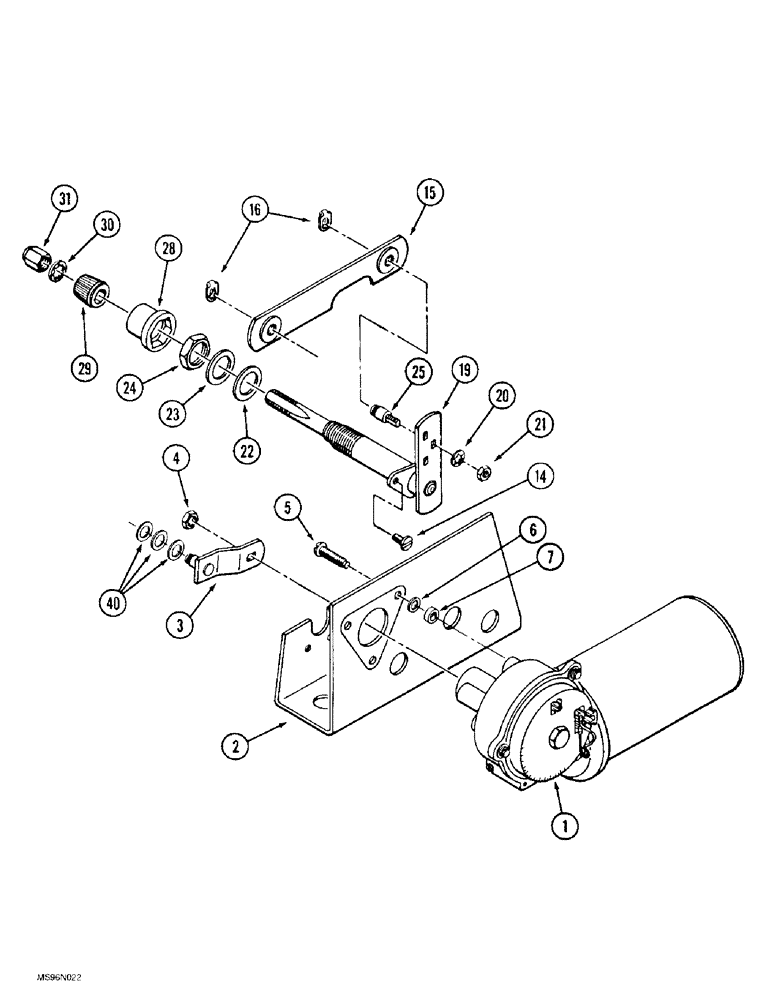 Схема запчастей Case IH 9380 QUADTRAC - (4-056) - WIPER DRIVE ASSEMBLY, FRONT WINDOWS (04) - ELECTRICAL SYSTEMS