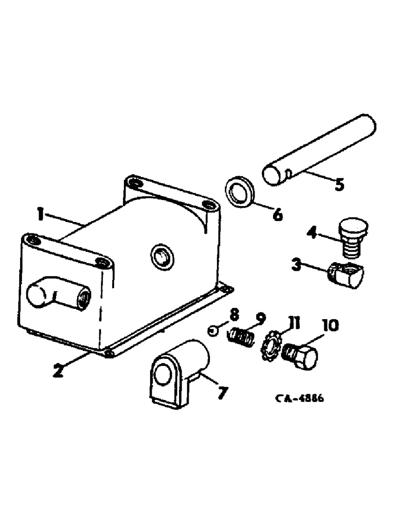 Схема запчастей Case IH 4586 - (07-11) - DRIVE TRAIN, SPLITTER HOUSING (04) - Drive Train