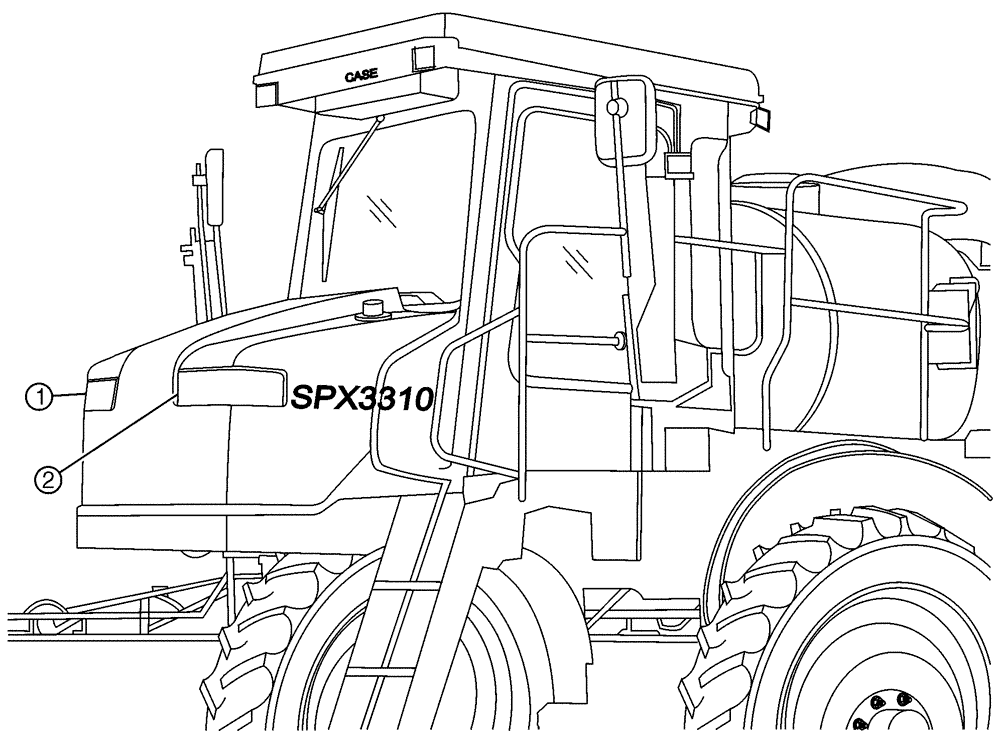 Схема запчастей Case IH SPX3310 - (12-023) - FRONT, REAR LITE ELECTRICAL (06) - ELECTRICAL
